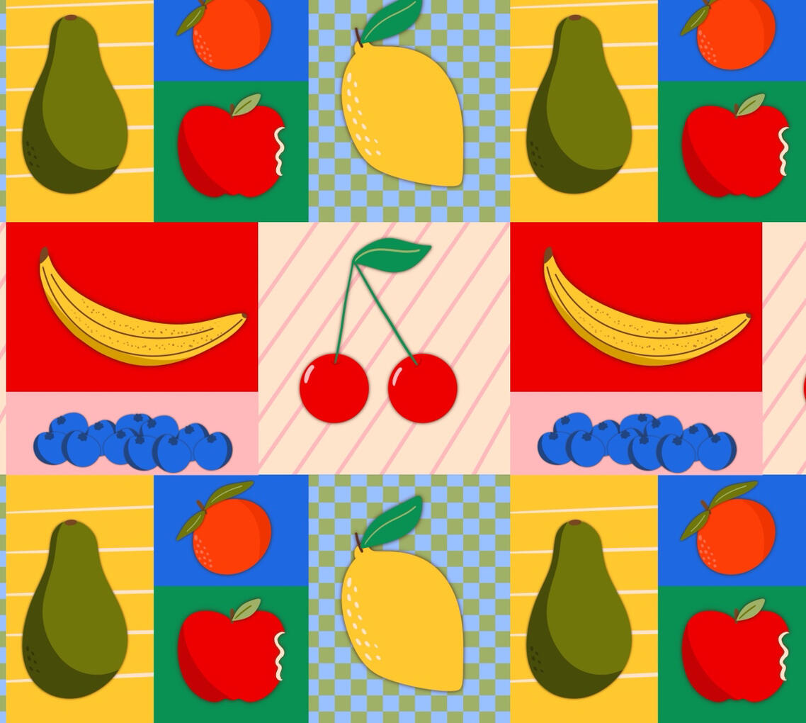 Retro frame Fruit Retro frame Fruit