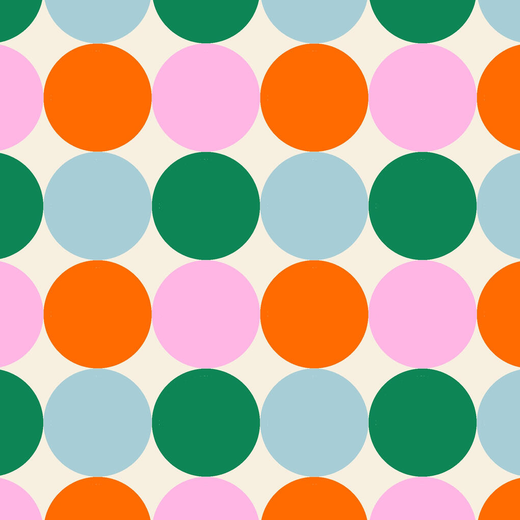 Retro circles Cool retro pattern of circles in calming shades of pink, pastel blue, green and orange.